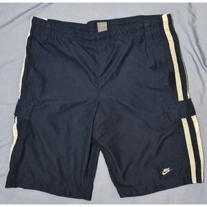 Vintage Nike Shorts Baggy Black Cargo Pockets Silver Tag 90s‎ Size Medium